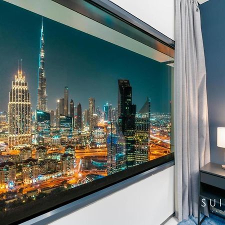 Breathtaking Panoramic Burj Khalifa Skyline View Suite Dubai Exterior photo